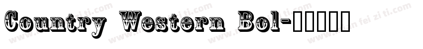 Country Western Bol字体转换
